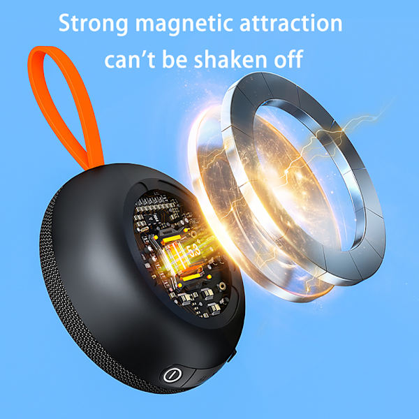 Magnetisk Bluetooth Vattentät Högtalare Blå