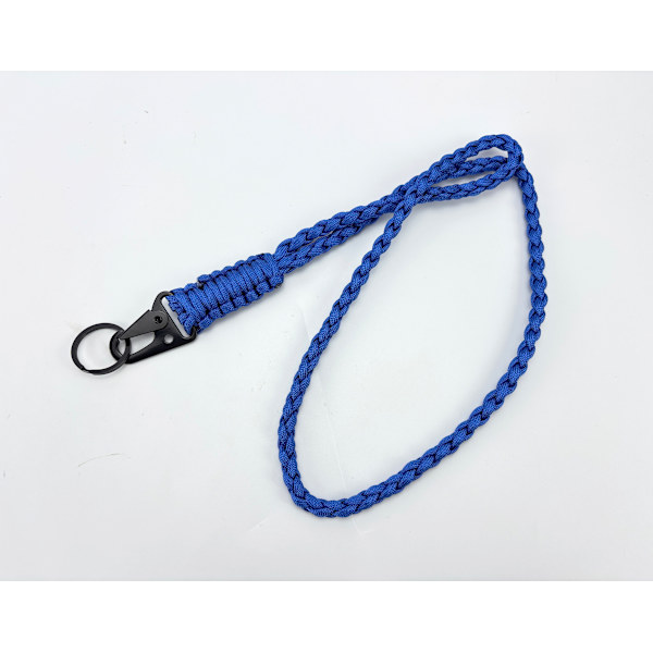 Multifunktionel håndvævet paracord nøglering Blue Blue