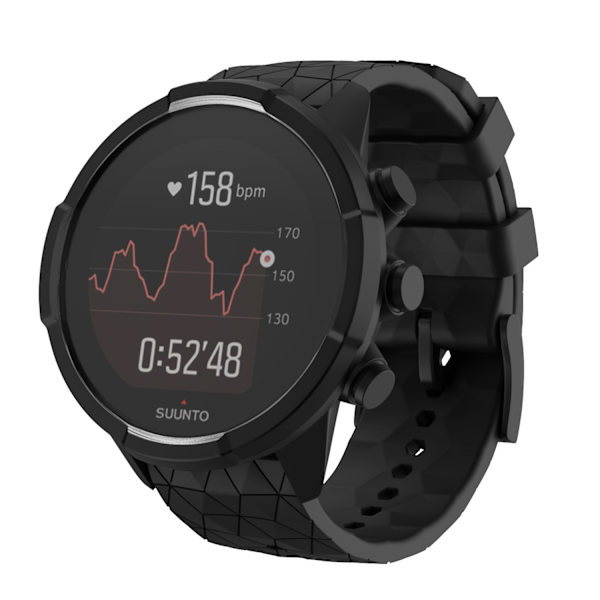 INF Suunto Spartan Sport Wrist HR/9 Baro/9/D5/7 armbånd (24 mm) silikone model 1 Sort 01