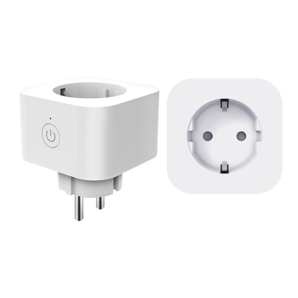 Homekit Smart Plug WiFi Home 10A EU Outlet Timer Stikkontakt Hvid