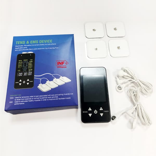 TENS maskine muskelstimulator 15 massagetilstande Black Black