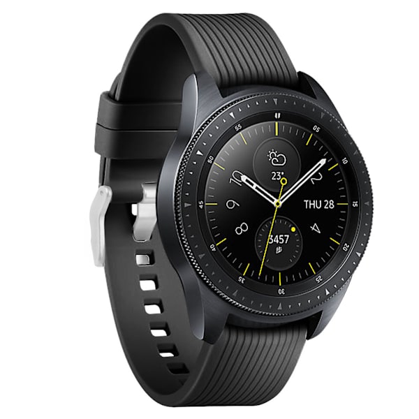 INF Samsung Galaxy Watch 42 mm  silikonirannekoru (S) Musta