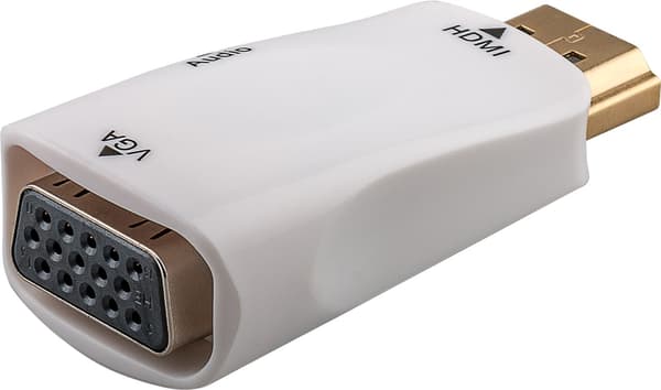 Kompakt HDMI™/VGA-adapter inkl. ljud