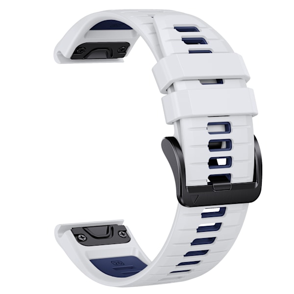 Stilfuld Quick Release Rem til Garmin Fenix 7X Pro White + Blue White + Blue