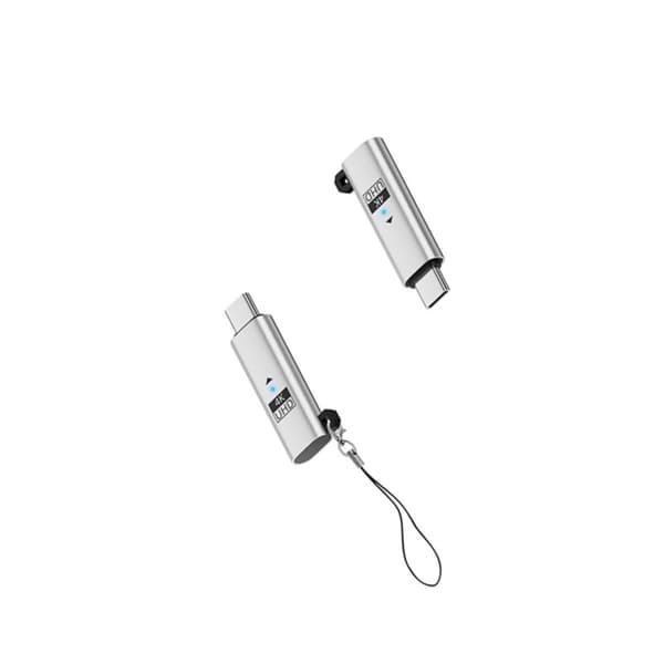 USB-C virtuel displayadapter EDID dummy-plug til 4K/60Hz HDR forebygger bærbar søvn i fjernbrug, plug-and-play, LED-indikator og kompakt aluminiumhus Silver