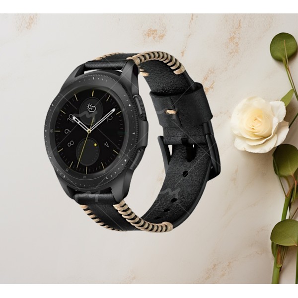 Elegant læderrem til Galaxy Watch3 (41/42mm) - 20mm