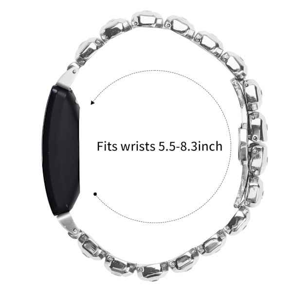 Fitbit Inspire Square Diamond Butterfly Spänne Silver