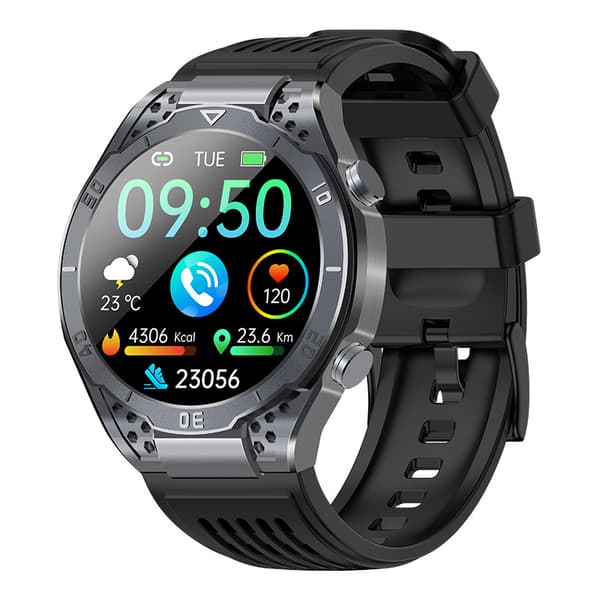 Smartwatch med EKG, Bluetooth-opkald og musik - Grå