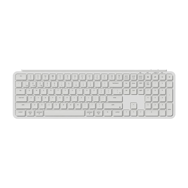 Ultra Slim Keychron B6 Pro 2.4G langaton näppäimistö (valkoinen) [B6P-K8].