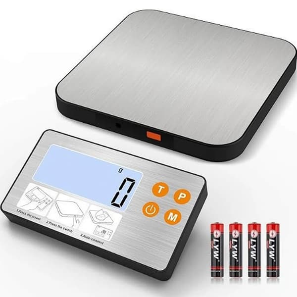 Rechargeable Detachable Digital Kitchen Scale 10kg 1g Precision with Stainless Steel Platform and Multi-Unit Support