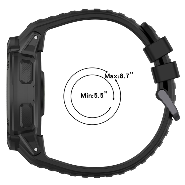 Officiel silikone urarmbåndsrem til Garmin Instinct 2X Sort