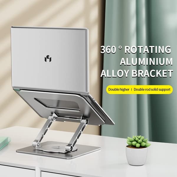Roterande Stativ i Aluminiumlegering för Bärbara Datorer Grey Grey