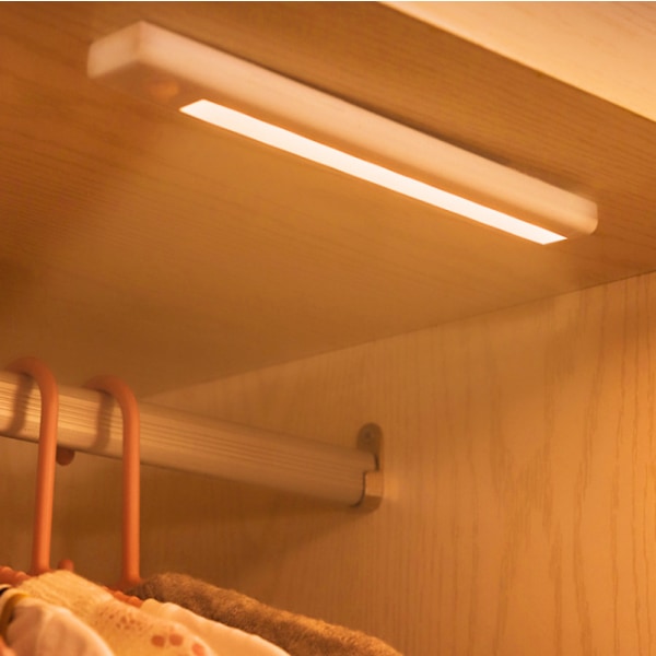 LED-ljuslist med rörelsesensor, 23,6 CM Underskåp Köksbelysning 4-pack Varm vit