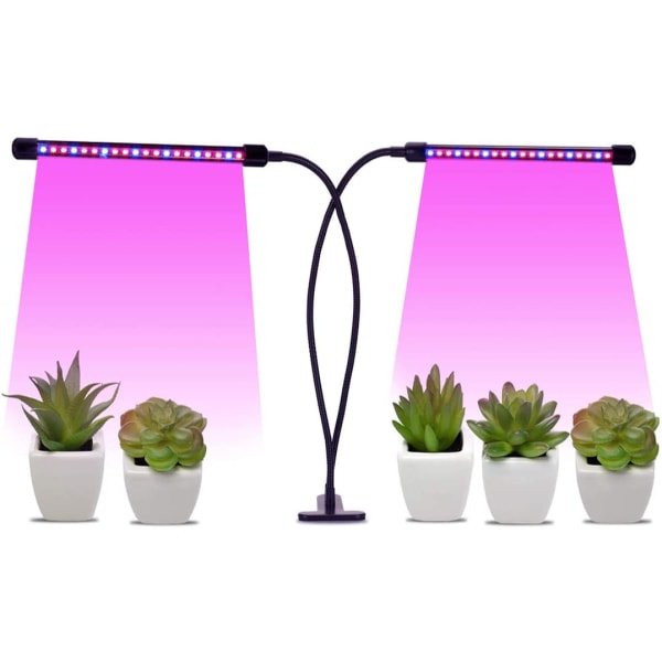 Växtlampa / växtbelysning med 2 flexibla LED lysrör
