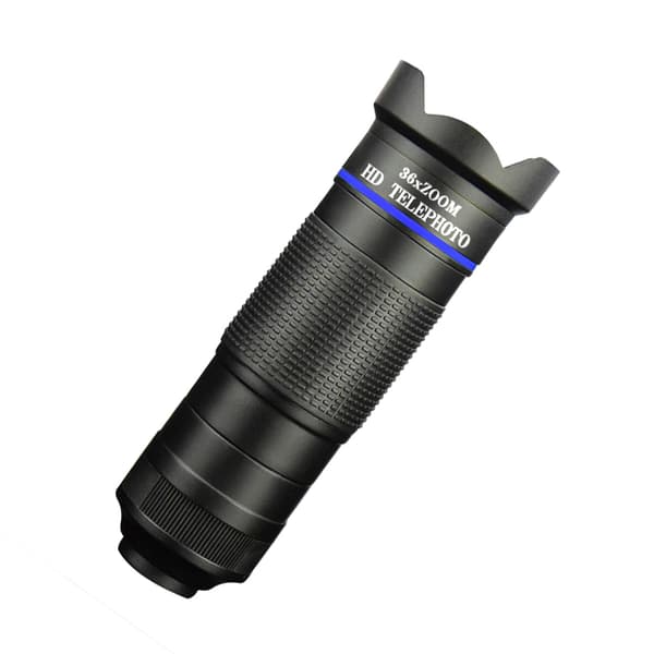 36X HD-teleobjektiivi matkapuhelimeen Black Black