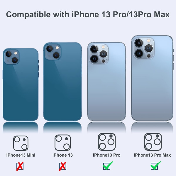 INF iPhone 13 Pro / 13 Pro Max objektivcover 3-pak Gennemsigtig