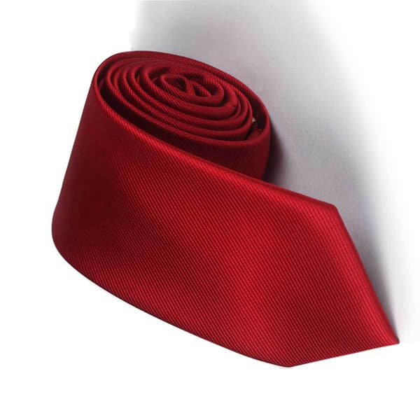 Klassisk slips av polyestersilke DarkRed DarkRed