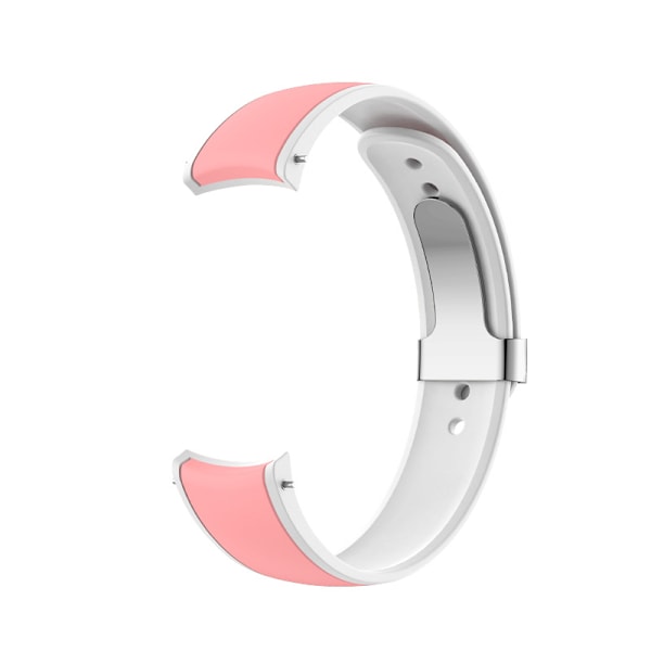 Tvåfärgat silikonarmband för Xiaomi Watch S2 Vit+rosa