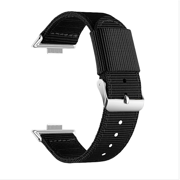 Stilfuld nylonrem til Huawei Fit 3/4/4 Pro Sort