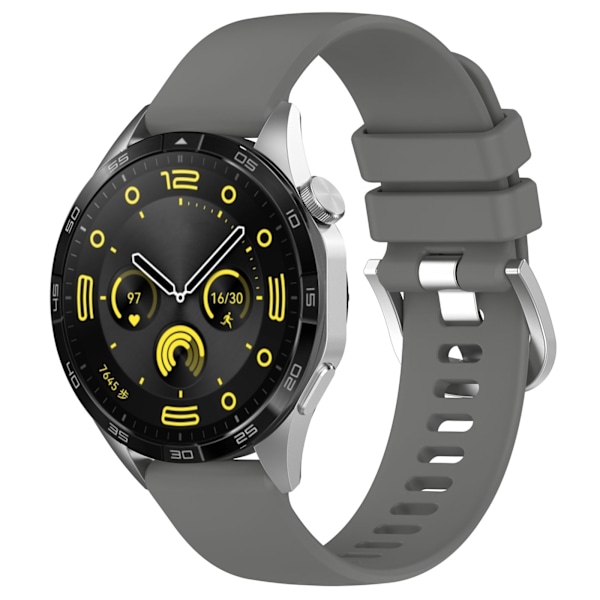 Silikonarmband till Huawei Watch GT5 - Vit - 22mm Grå 22 mm