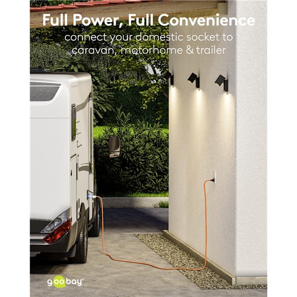 CEE-adapterkabel, kontakt med skyddsjord till CEE hona, 5 m