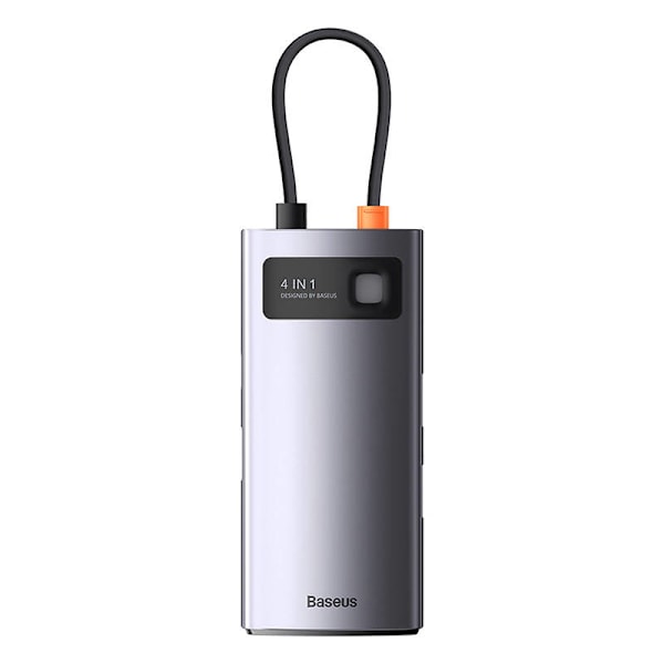 Hub 4in1 Baseus Metal Gleam Series, USB-C till 3x USB 3.0 + Ethernet RJ45