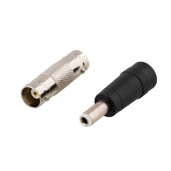 Coaxial cable w/ BNC and power, BNC m - m, 2.1mm, 3m, black