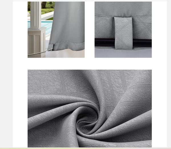 Vattentät präglad utomhusgardin LightGrey M LightGrey M