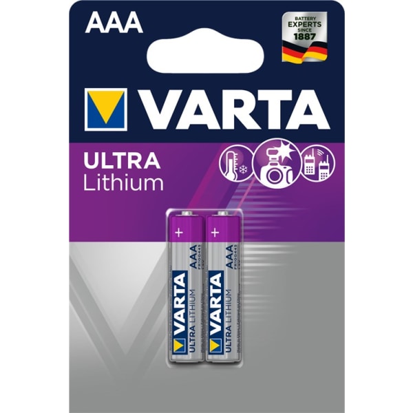 Varta FR03/AAA (Micro) (6103) batteri, 2 st. blister