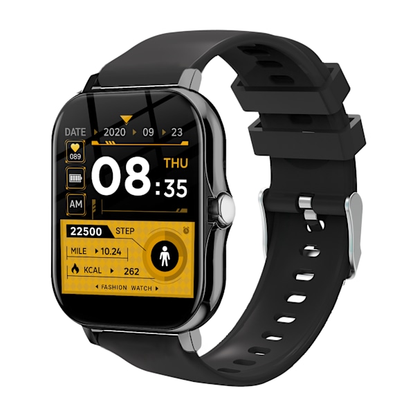 Smart klocka med Bluetooth Call & Fitness Tracker Svart