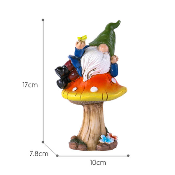 Gnome dekoration staty för trädgård uteplats gård gräsmatta utomhus