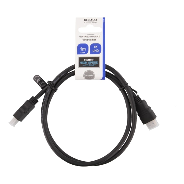 HDMI cable, HDMI High Speed w/Ethernet, CCS, 1,0m, black