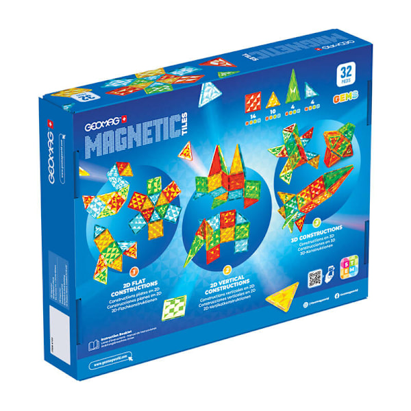 Geomag Gems Rocket 32 magnetiske fliser