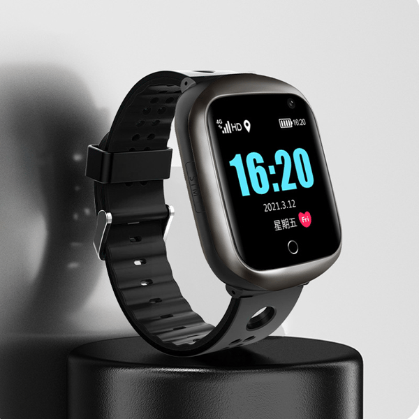 Smartur med GPS-positionering, puls, søvnmonitor, videoopkald, IP67 Black Black