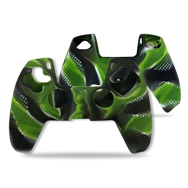 Anti-Slip Silikone Cover til PS5 Controller Black+Green Black+Green
