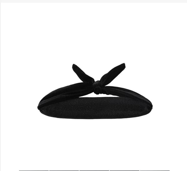 Enkla vågor: Värmelöst hårstyling set med rosett (4-pack) Black Black