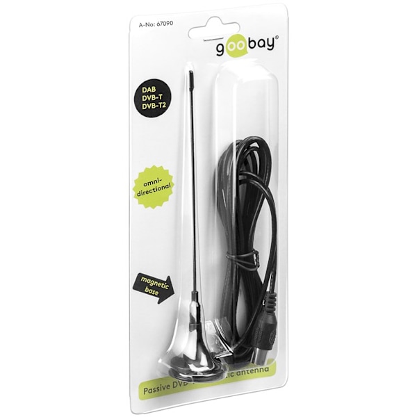 Passiv DVB-T2 (HD) mini-magnetisk antenn