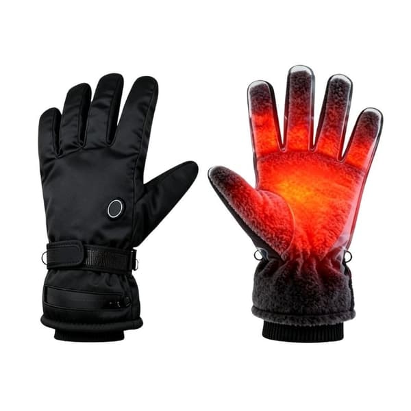 Genopladelige opvarmede touchscreen-handsker til udendørs vinteraktiviteter (4-8 timers batteri) Black Black