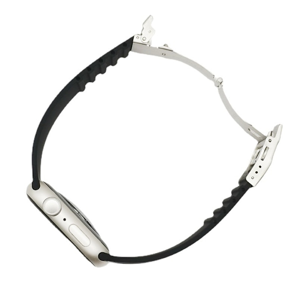 Klockarmband kompatibel med Apple Watch Series7/6/5/4/3/2/1 och SE-modeller Svart 38/40/41 mm