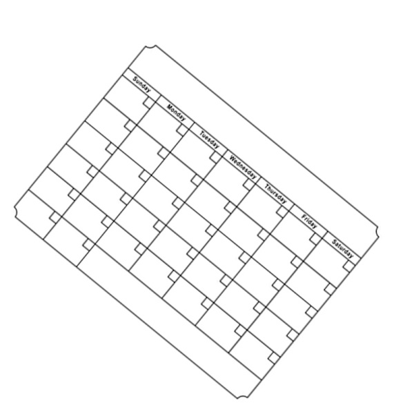 Magnetic Weekly Planner Board Valkoinen