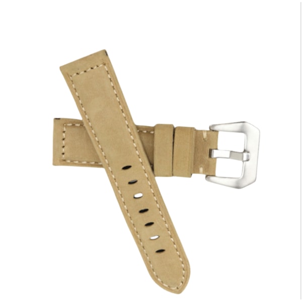 Klockarmband i äkta läder för Panerai Kaki 22 mm