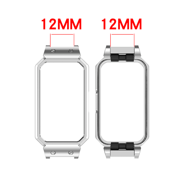 Huawei Band 10/9/8 Metall Skyddande Skal Zinklegeringsram Silver