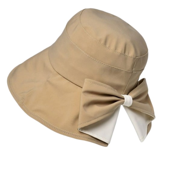 Sommar bowknot bucket hatt Kaki