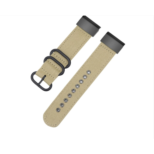 26mm Canvas Klockarmband Kompatibelt med Garmin Fenix 7X Pro/7X/6X Pro/6X/5X Plus/3/3HR Kaki
