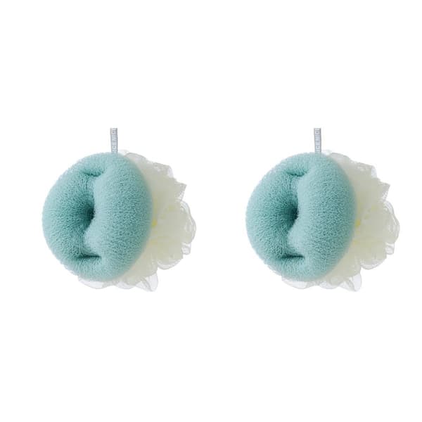 Dubbelsidig Exfolierande Badsvamp Set - 2 Pack för Rikt Löder & Djup Rengöring Green Green