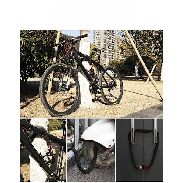 Rakt huvud femsiffrigt kombinationscykellås för cykel 1,2 m