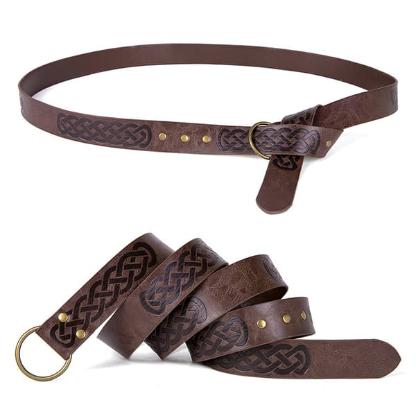 Middelalderpræget bælte Brown Brown