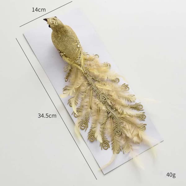 Gyllene Fenix Fjäderfågel Julgransprydnad - Utsökt Högtidsdekor