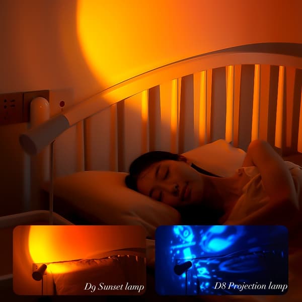 Sunset Projektionsbordslampa med 2000mAh Batteri & Magnetisk Bas