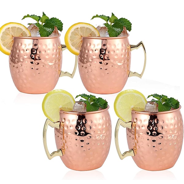 Elegant Cocktailglas i Hammeret Kobber M